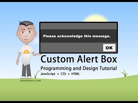 Custom Alert Box Programming JavaScript CSS HTML Tutorial
