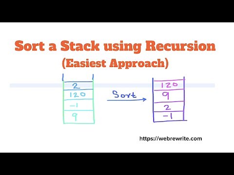 Sort a Stack | Recursion | Programming Tutorials