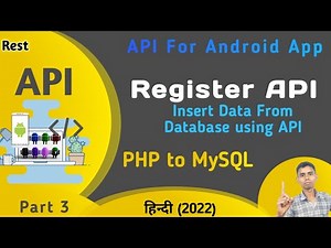 How to Make Register API for Android App Development in PHP MySQL |insert data into database |part 3