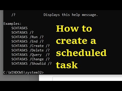 How to create a new scheduled task on windows 10 using schtasks create command | SCHTASKS example