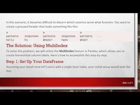 How to Create MultiIndex Headers in Pandas: Grouping Columns in Pairs