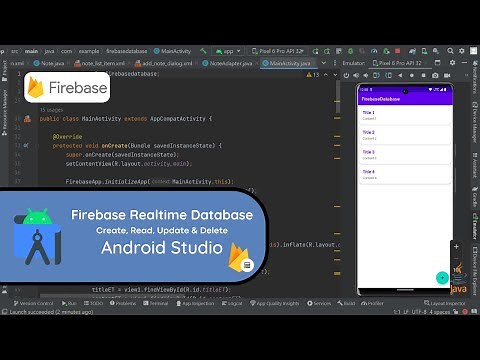 Firebase Realtime Database CRUD Tutorial Android studio java 2023
