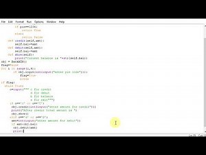 ATM Program in Python using class and object