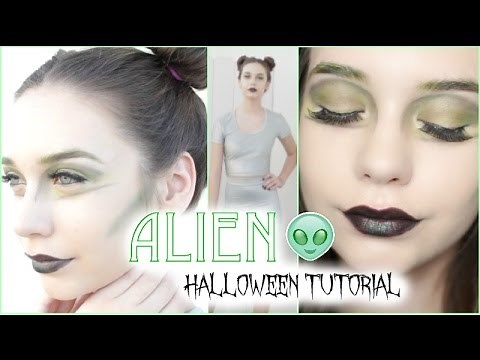 Cute Alien Halloween Tutorial! (Makeup, Hair, & Outfit)