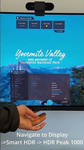 Alienware AW3423DWF OLED Gaming Monitor HDR settings