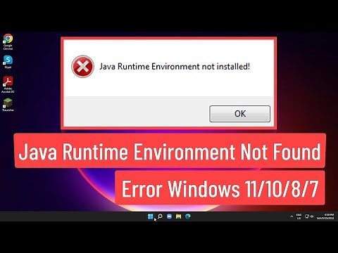 Java Runtime Environment Not Found Error Windows 11/10/8/7 Fix