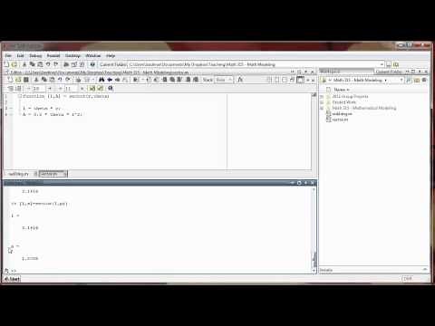 Matlab M-Files 03 - Function Files Part 2