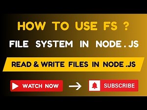 Node.js File System (fs) Module Tutorial | Read, Write & Manage Files Easily in Node.js