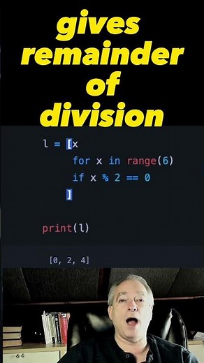 % (modulus) operator in Python 🐍 #shorts