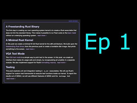 Writing an OS in Rust - Part 1 - A Freestanding Rust Binary