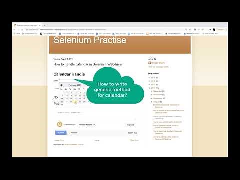 Calendar Handling in Selenium WebDriver | Write Generic Method for Calendar - Date Picker
