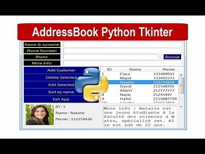 Address book With Python Tkinter & SQLite - Part5