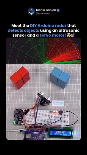 DIY Arduino Radar System Using Ultrasonic Sensor and Servo Motor! 🤯