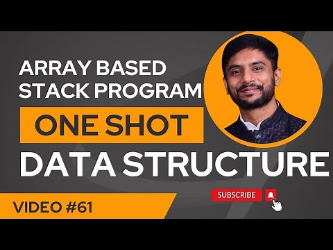 Array Based Stack One Shot Tutorial | Push Pop Peek Underflow Overflow Explained