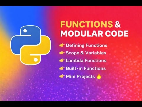 Functions & Modular Code in Python 🧩 | Def, Scope, Lambda & Built-ins