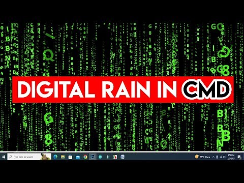 How To Make Digital Rain Effect Animation || How to Create the Matrix Rain in Command Prompt