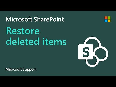 How to restore deleted items on SharePoint | Microsoft