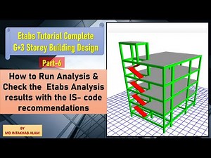 [Part-6] How to Run Analysis & Check the Etabs Analysis results with the IS- code recommendations