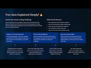 Two Sum Explained Simply! | Step-by-Step JavaScript Coding Challenge Tutorial #TwoSum #interview