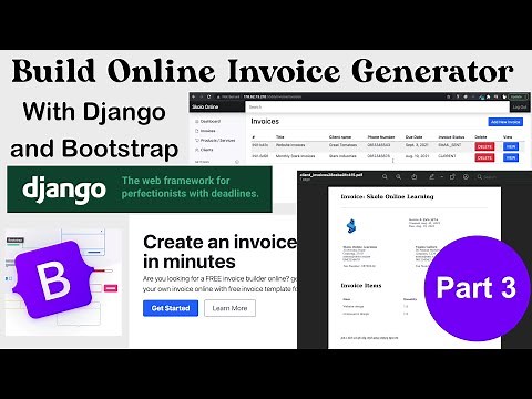 Final Lecture: Create Invoicing App with Python Django and Bootstrap