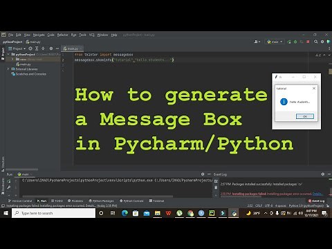 how to generate a message box pop up in pycharm | message box in python