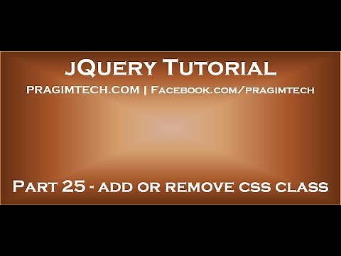 jQuery add or remove class
