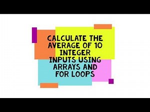 Average Calculate | Using Arrays and For Loops| Taking Input 10 Integers| For Beginners|Java Coding