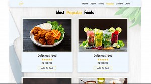 Food Website Template In Html, JavaScript With Source Code - Source Code & Projects