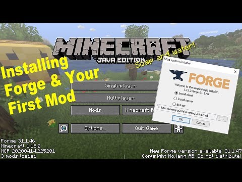 How To Install Minecraft Forge Java Edition 1.15.2 And Your First Mod Tutorial