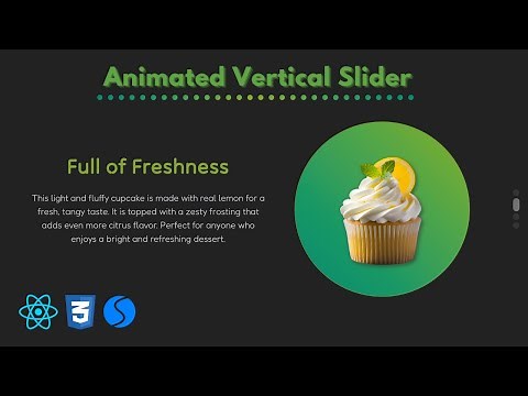 Vertical Slider with CSS Animations in React | Swiper JS | #swiper #reactjs