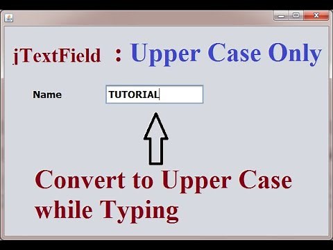 Convert text to upper case while writing in jTextfield java swing