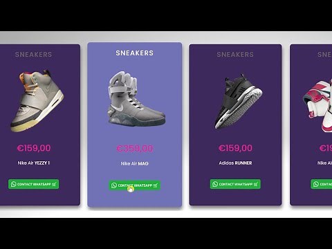 🛒How to Create a Product Carousel Shop👟 e-Commerce integrating Whatsapp | HTML CSS & JS
