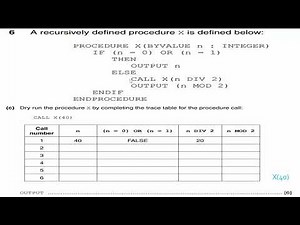 Computer Science 9618 How Recursion Works