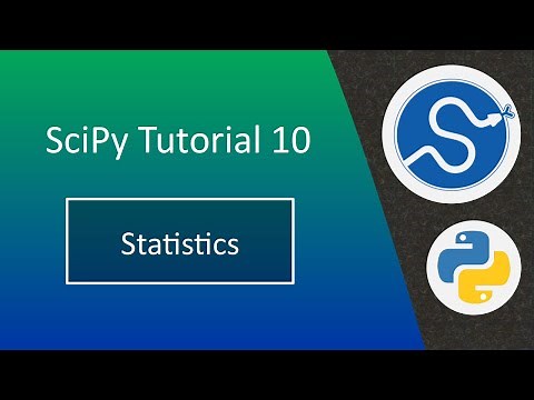 Scipy tutorial 10: Statistics