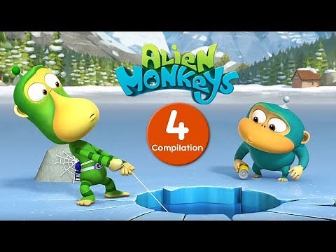 Funny Animated Cartoon - Alien Monkeys - Episodes 31-40 - Cartoons For Children
