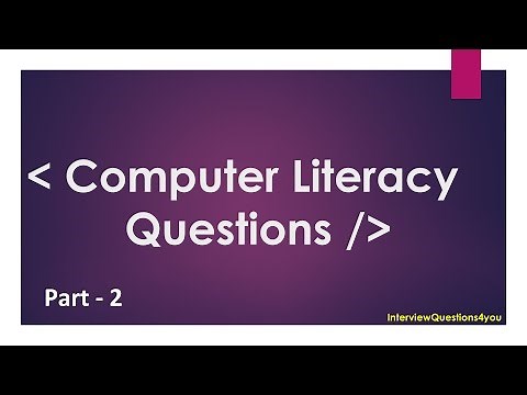computer literacy test questions and answers Part 2
