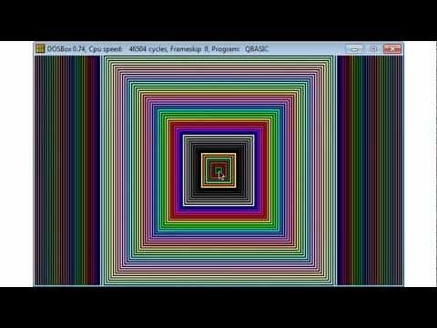 QBasic Tutorial 29 - Drawing Part 2 - QB64 - Draw With Loops