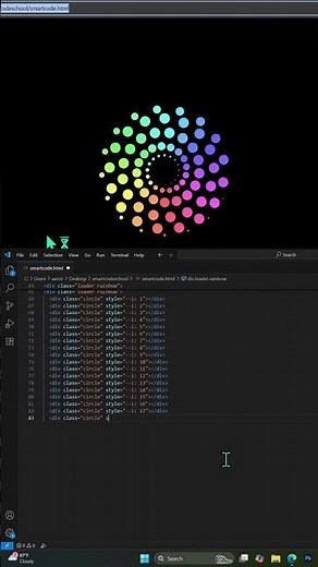 Colorful Circle Loading Animation in HTML & CSS | CSS Loader Animation Tutorial #coding #htmlcss