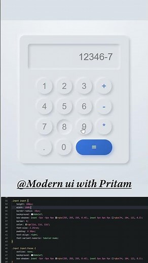 Neumorphism Calculator design using HTML CSS and JavaScript #coding #html #css