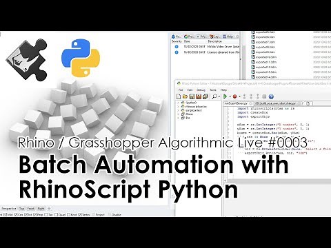 [Tutorial] Batch Automation with RhinoScript Python