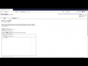 Array-2 (sum67) Java Tutorial || codingbat.com