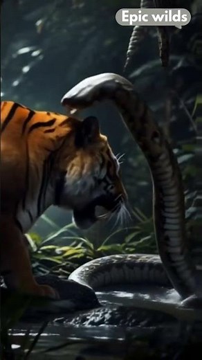 Epic Jungle Fight 🐅 Bengal Tiger vs Giant Python | Wild Animal Attack#animalfight #wildanimals