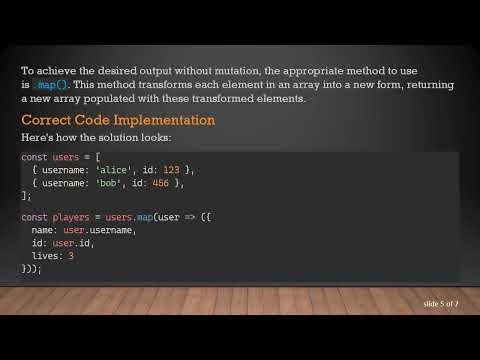 How to Prevent Object Mutation When Using .push() in JavaScript `