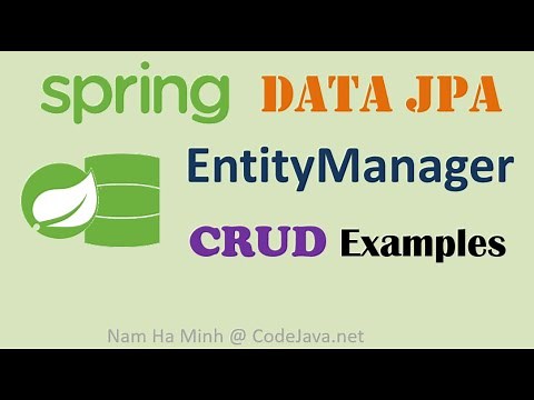 Spring Data JPA EntityManager Examples (CRUD operations)