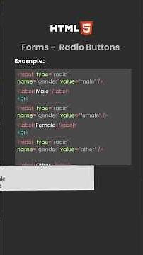 HTML Radio Buttons Choose One Option from a Group
