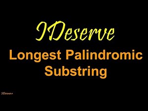 Programming Interview Question: Longest Palindromic Substring