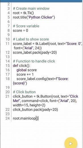 python clicker game using tkinter