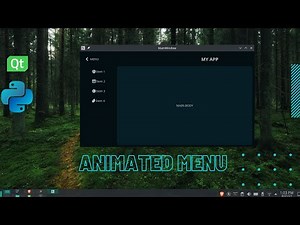 Python GUI Simple Animated Side Menu Using Custom Widget Module | Pyside | PyQt | Moder UI