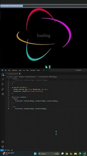 Colorful 3D Loading Animation | HTML & CSS Loader Tutorial 🎨✨ #coding #html