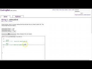 Codingbat - withoutEnd (Java)